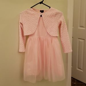 Formal sparkle pink dress with shaw